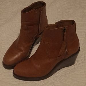 brown wedge boots